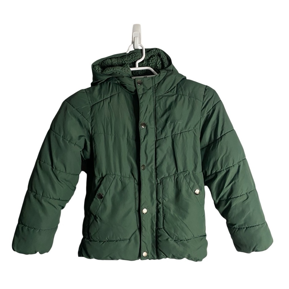 Mountain Warehouse Boy's Green Full Zip Hooded Puffer Jacket